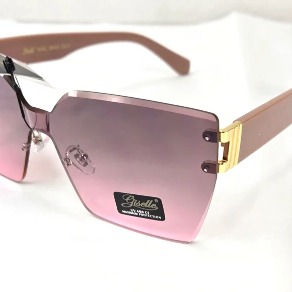 Giselle Rimless Gradient Lens Contemporary Collection Women's Sunglasses - Picture 5 of 10